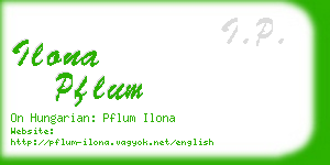 ilona pflum business card